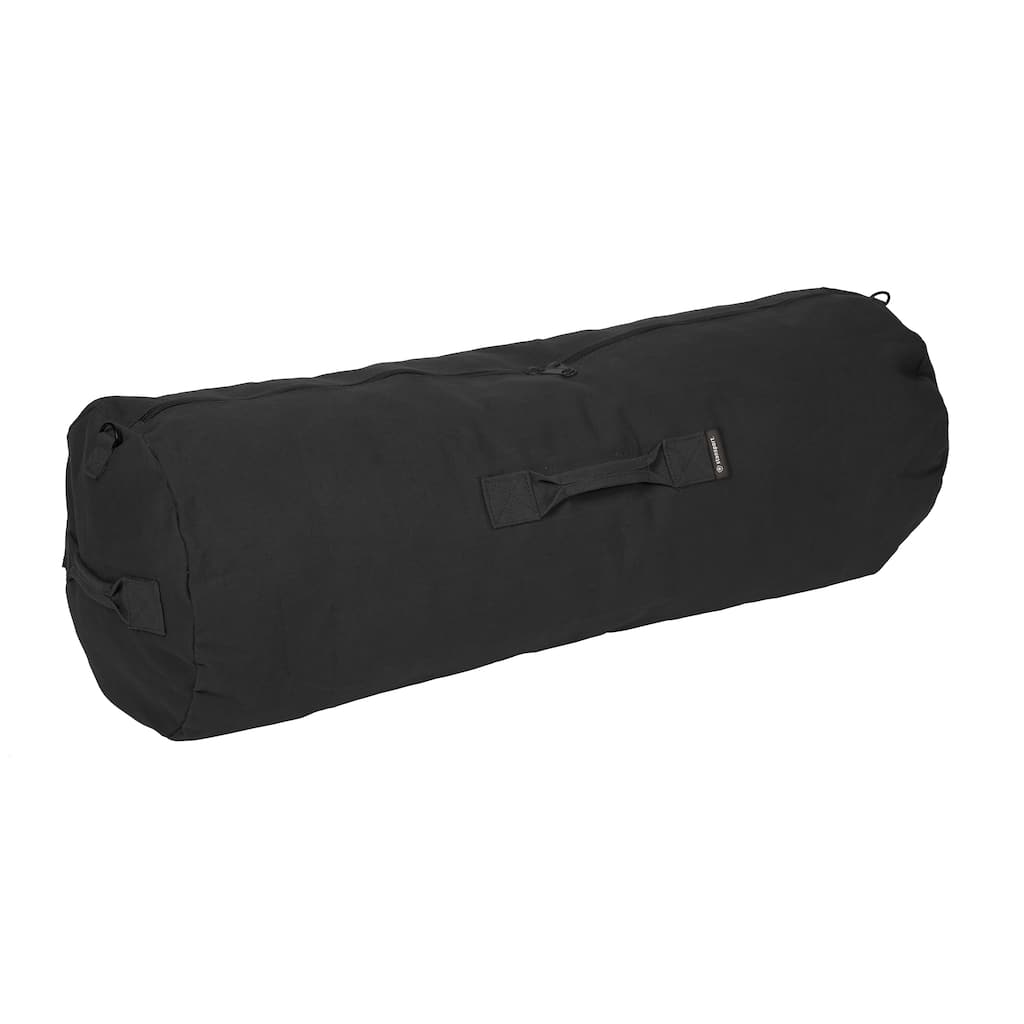 Stansport Zippered Canvas Deluxe Duffel Bag - Black