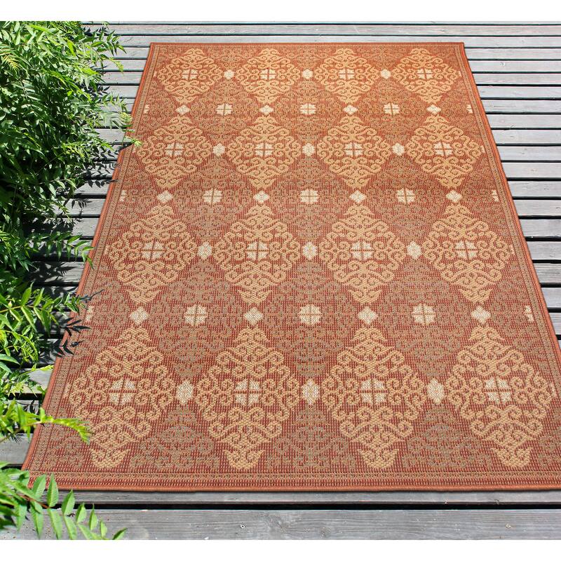 Liora Manne Patio Suzani Diamonds Indoor/Outdoor Rug