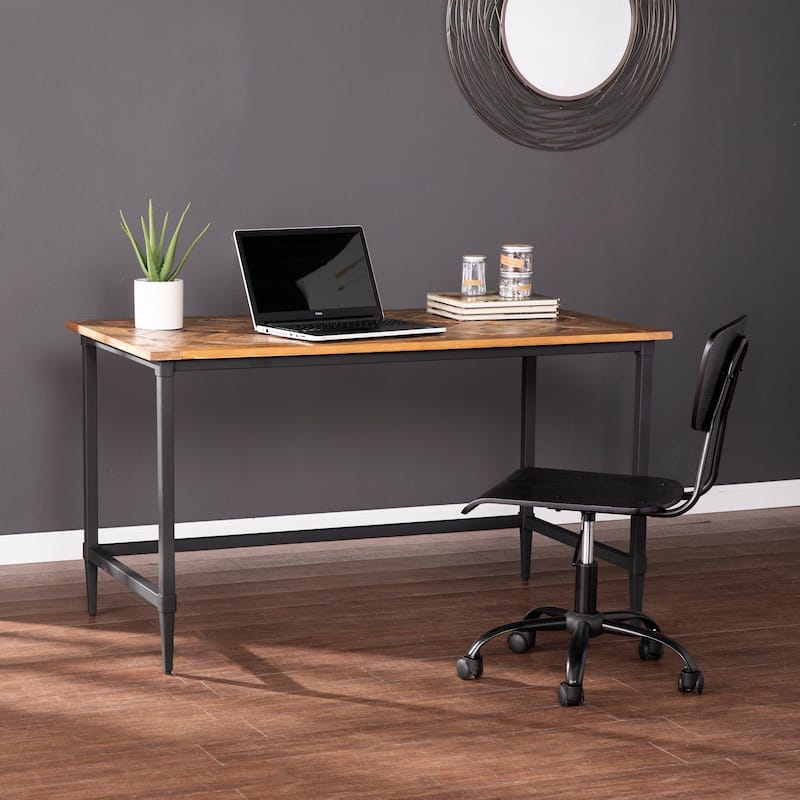 SEI Furniture Lawrence Modern Farmhouse Reclaimed Wood Desk