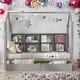preview thumbnail 10 of 16, Modern Twin Size House Bed Kids Bed with 2 Drawers and Storage Shelf,Solid Construction Grey