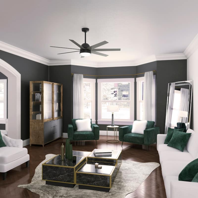 Hunter 60" WiFi Phenomenon Ceiling Fan w/LED Light, Wall Control - Windmill - SMART FAN! ENERGY STAR!
