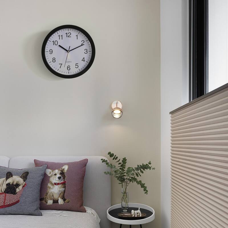 Wall Mounted Plastic Clock with Hidden Storage Door - Secret Interior Compartment, Hidden Safe for Storage