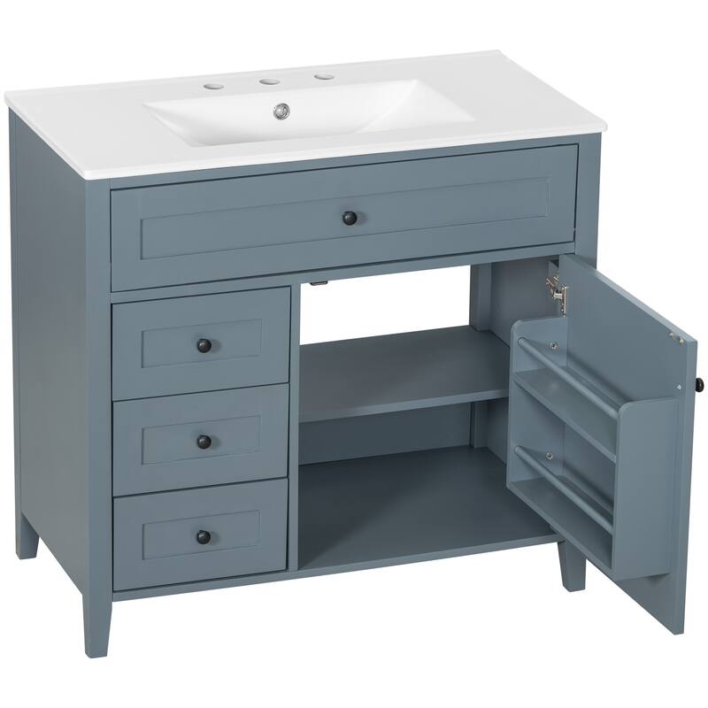 GDFStudio - Adrian Montgomery Modern Freestanding Bathroom Vanity