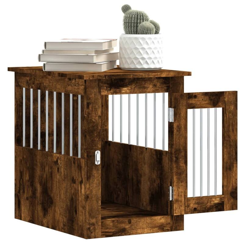 vidaXL Dog Crate with Door Doghouse Puppy Kennel Peg Cage Engineered Wood