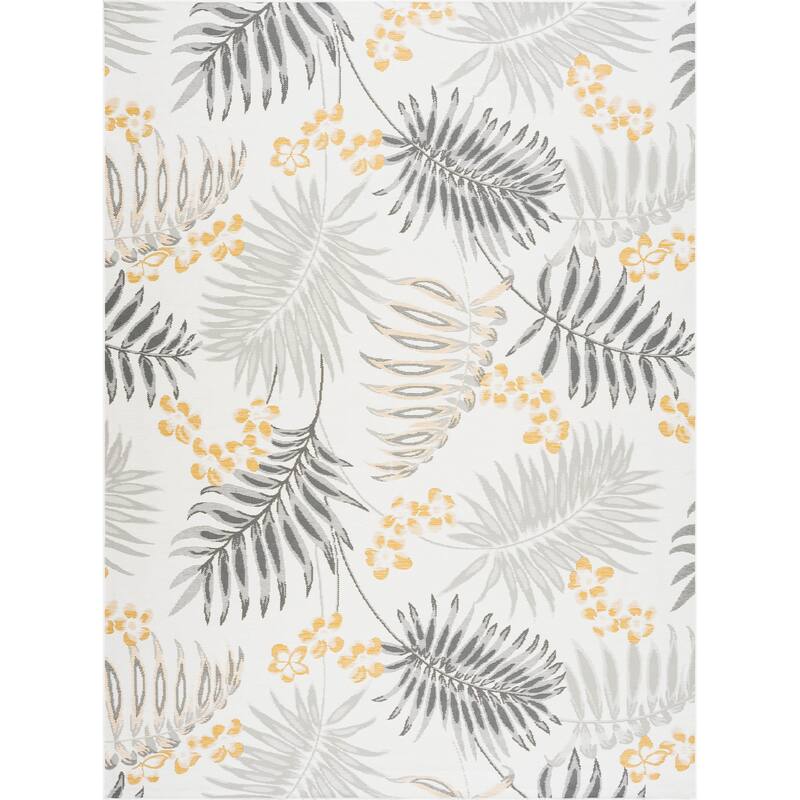 Alfresco Nautical & Coastal Floral & Botanical Reversible Indoor/Outdoor Area Rug