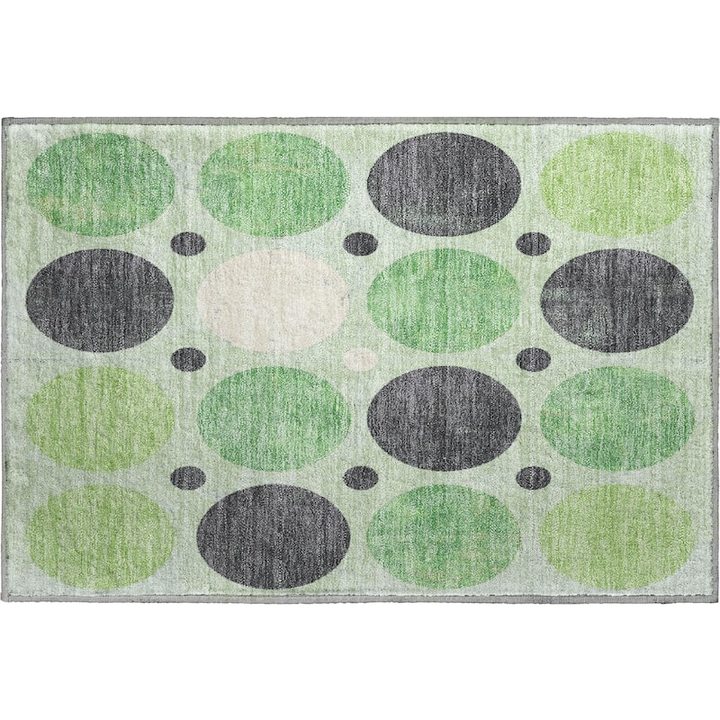 Premium Washable Super Soft Casual Circles Mayfield Rug