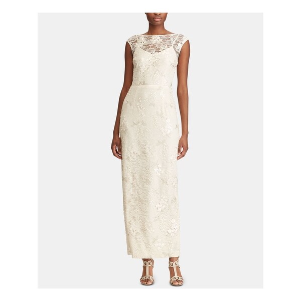 RALPH LAUREN Beige Sleeveless Maxi Dress 4 Overstock