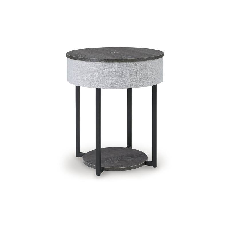 Signature Design by Ashley Sethlen Gray/Black Accent Table - 18"W x 18"D x 22"H