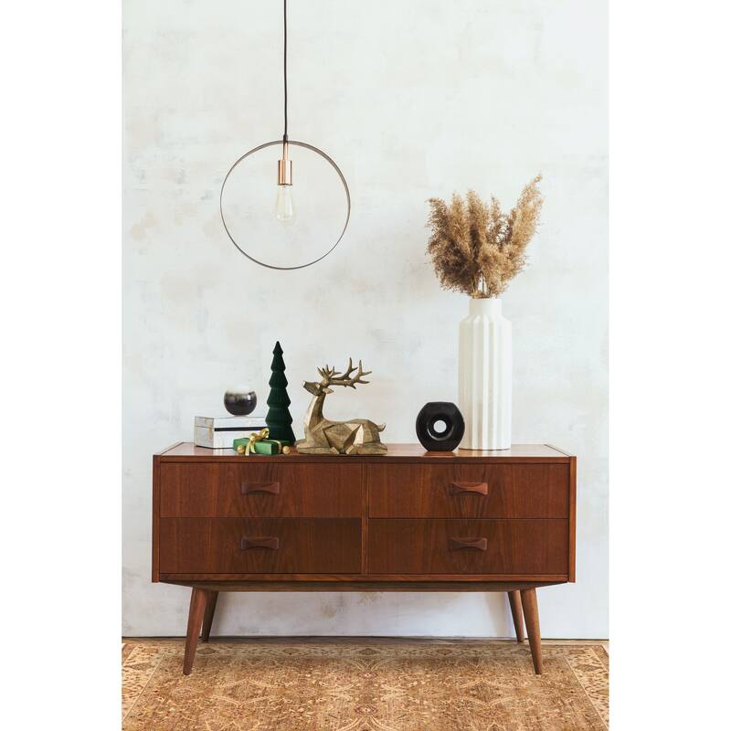 ECARPETGALLERY Hand-knotted Jamshidpour Brown Wool Rug - 5'8 x 8'1