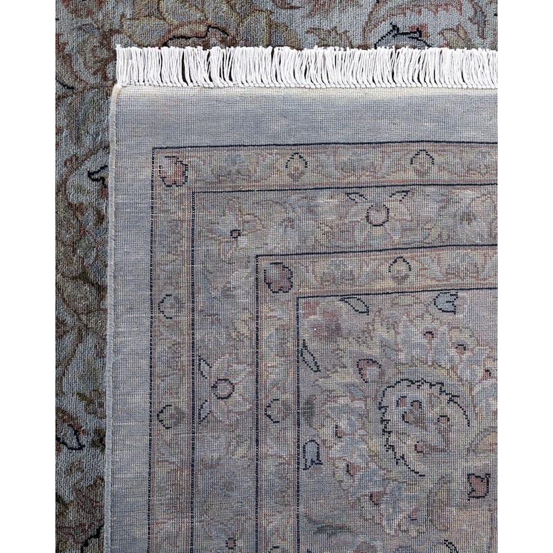 Overdyed, One-of-a-Kind Hand-Knotted Area Rug - Gray - 12' 0" x 17' 10"