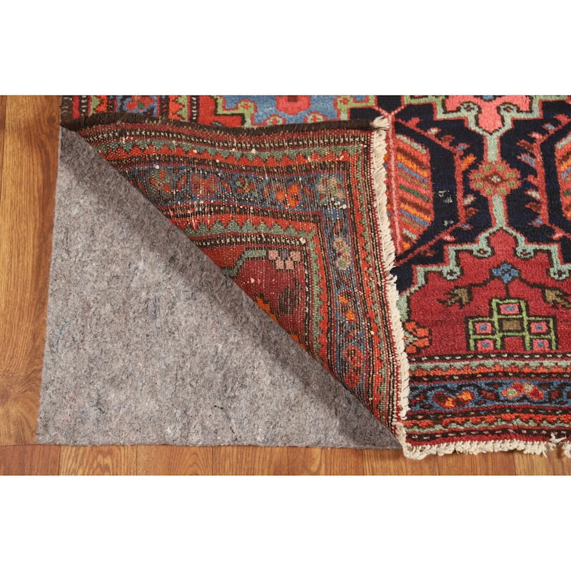 Hand Knotted Oriental 100% Wool Carpet Traditional Geometric Multi-Colored Bakhtiari Runner Rug - 9' 8'' X 3' 5''