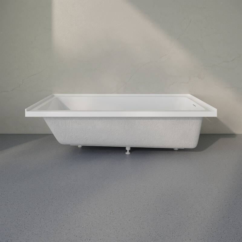Voltaire 72 X 36 Right Drain Soaking Alcove Bathtub In Glossy White With Integrated Armrest