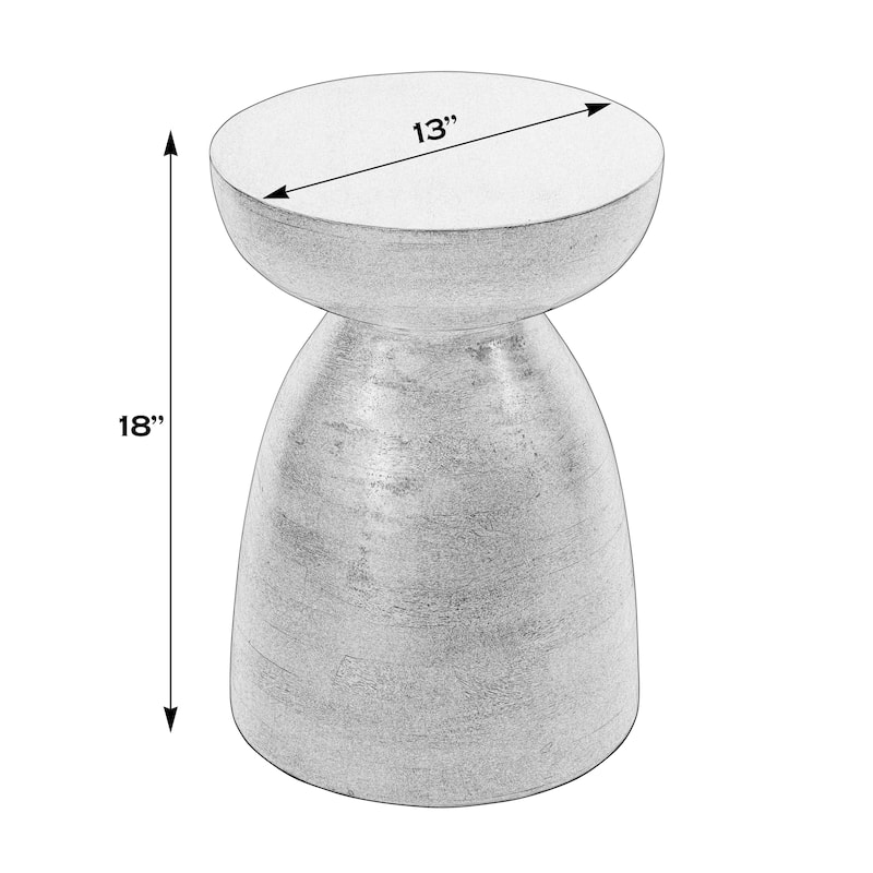 Hayes 13 in. W Round Solid Wood Side Table