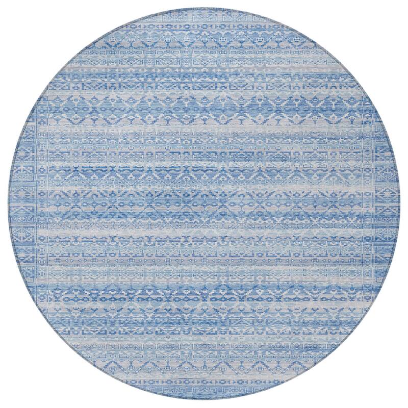 HomeRoots Striped Transitional Rectangle Outdoor Rug