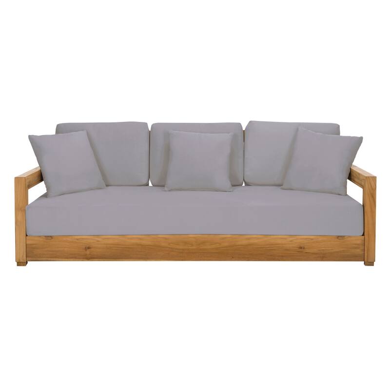 SAFAVIEH Couture Montford Teak 3-Seat Bench Casing (Cover Only) - 72Wx29Dx1H