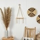 preview thumbnail 3 of 1, 12" x 22" Hand Woven Macrame Wall Hanging with Wooden Shelf - 22