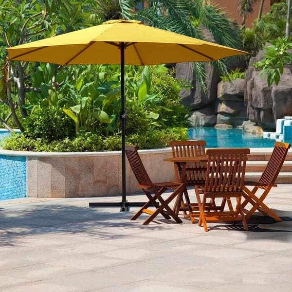 commercial patio umbrellas crank Shademaker Galaxy 16'4 Lift Octagon Umbrella (SMGALAXY50) Items Included 9' Monterey Wind Proof Commercial