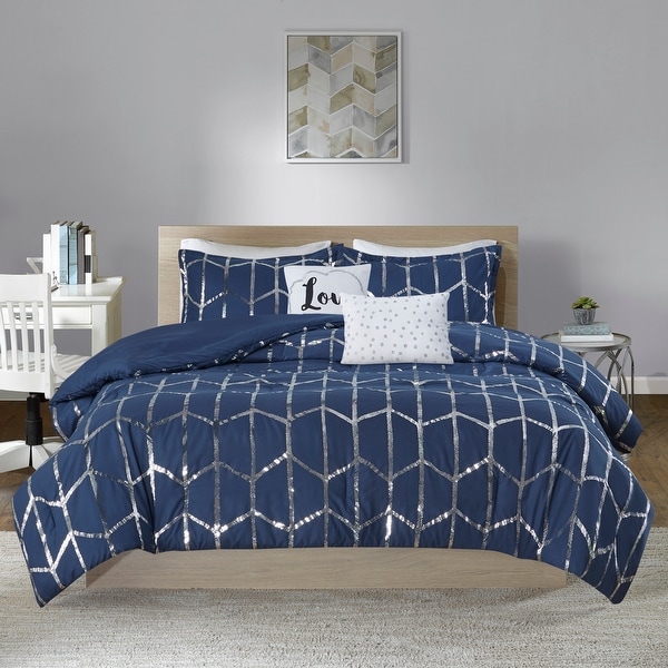 Intelligent Design Khloe 5-piece Metallic Printed Comforter Set. Opens flyout.