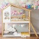 preview thumbnail 2 of 25, House Roof Design Twin Over Full Bunk Bed with Ladder