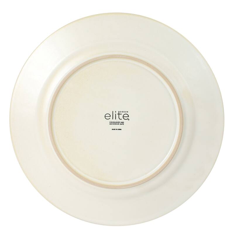 Gibson Elite Winchester Way 12-Piece Embossed Stoneware Dinnerware Set - Reactive, Durable Lightweight- Plates & Bowls Set