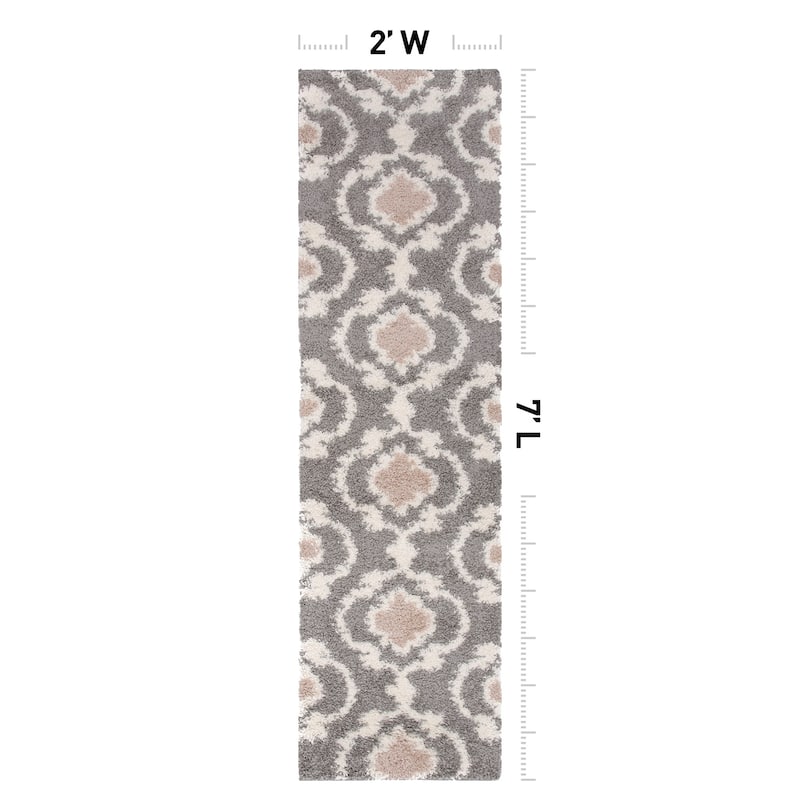 Porch & Den Touro Trellis Shag Area Rug