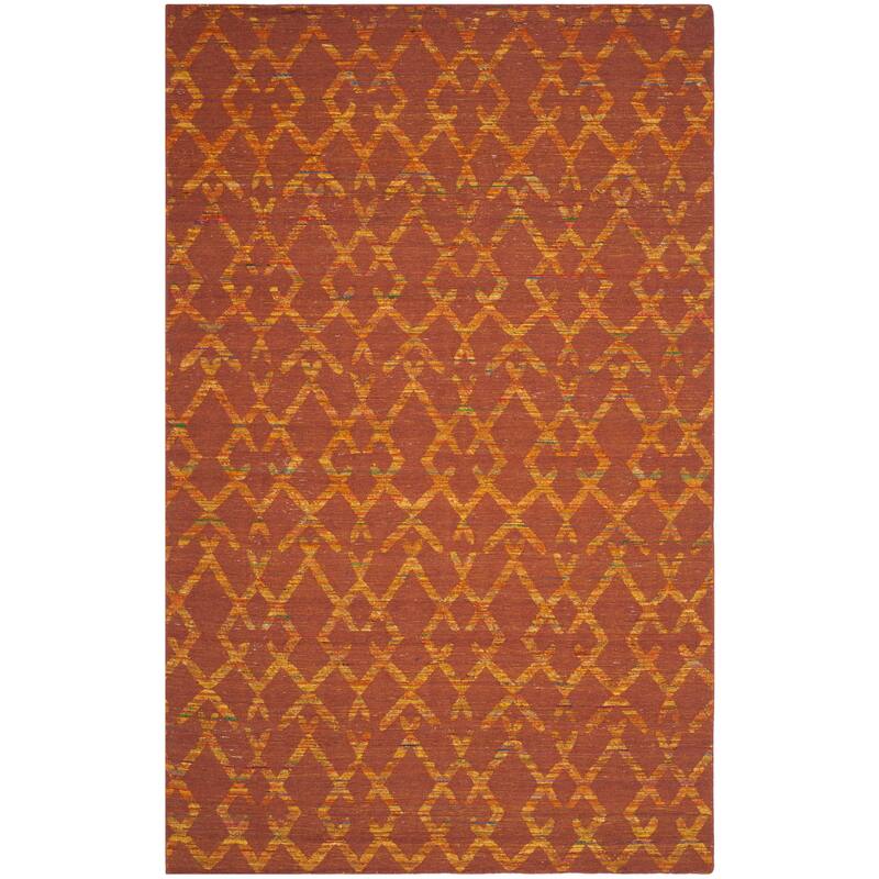 SAFAVIEH Handmade Straw Patch Danyell Modern Wool Rug