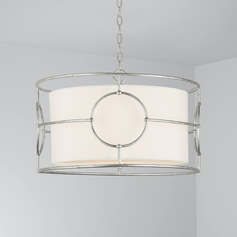 Oran 3-light Antique Silver Hanging Pendant