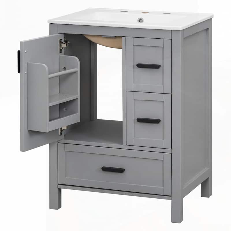 Bathroom Vanity with Ceramic Sink
