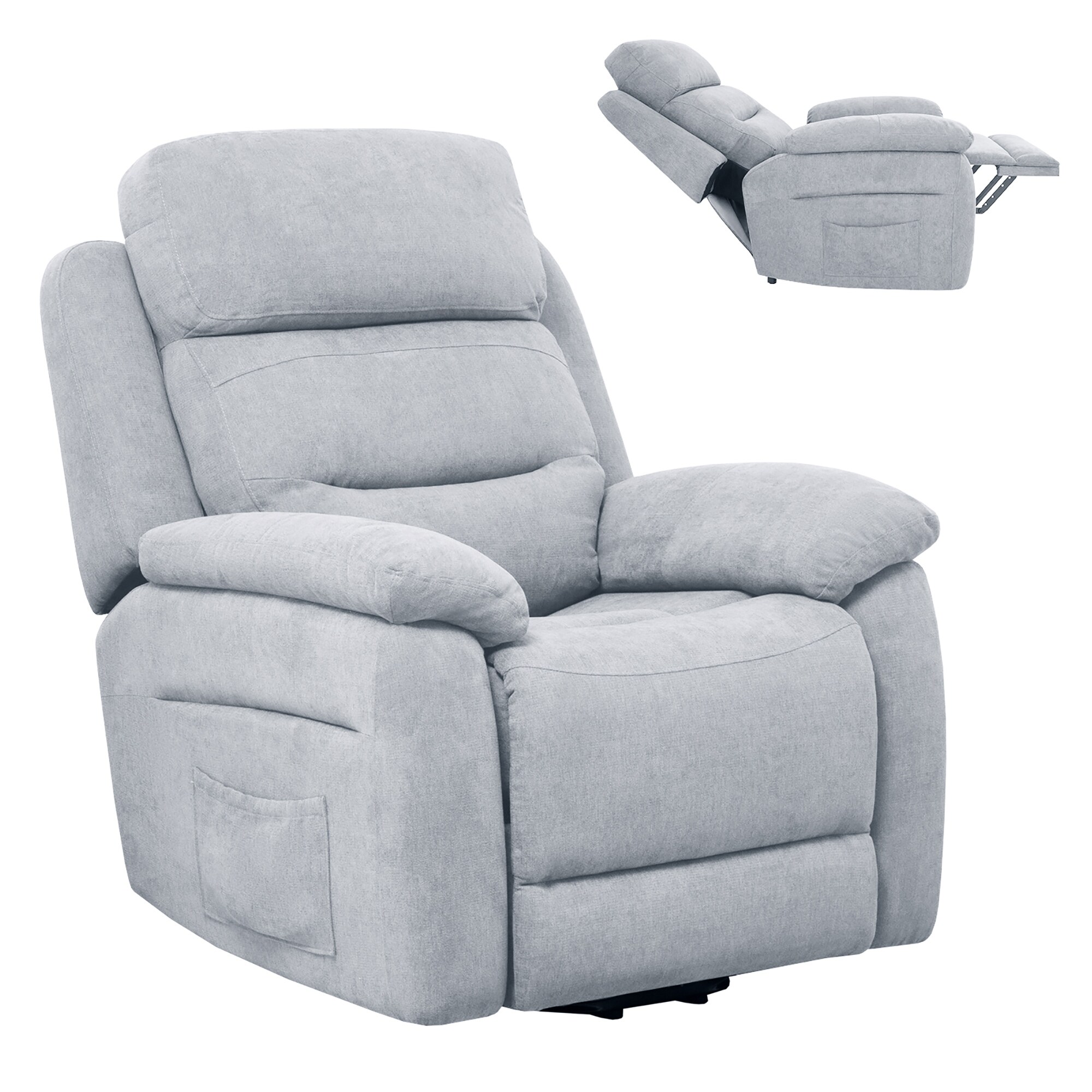 Costway Power Lift Recliner Chair Sofa for Elderly w Side Pocket