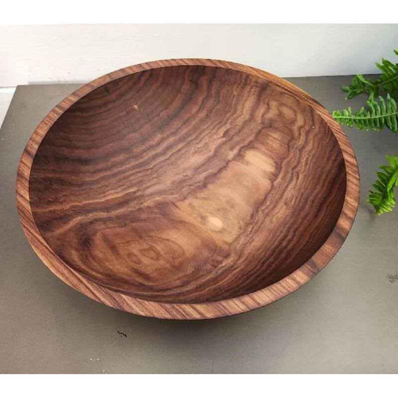 Handmade Solid 15 inch Walnut Bowl - 15"x15"