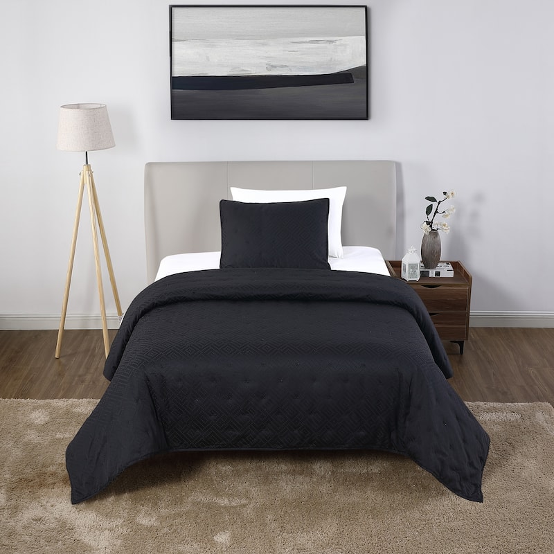 Anne Klein Torringford Quilt Set, Lightweight Bedspread Summer Quilt for All Season
