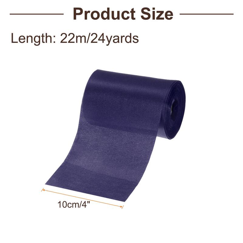 4 Inches x 24 Yards Satin Ribbon for Gift Decoration - Dark Blue