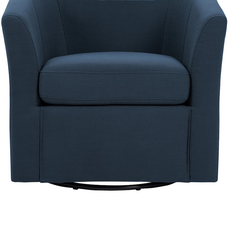 2 Set Modern Upholstered Swivel Barrel Chair Living Room Accent Chair