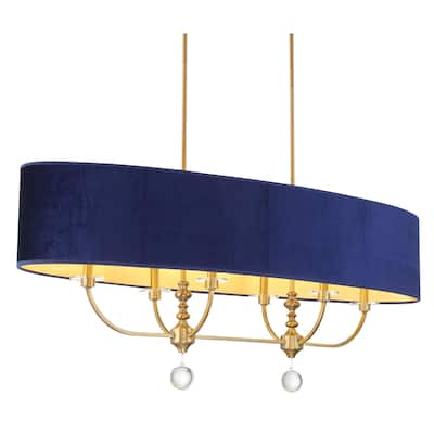 Minka Lavery 3486 Van Noord 6 Light 48" Wide Linear Chandelier with