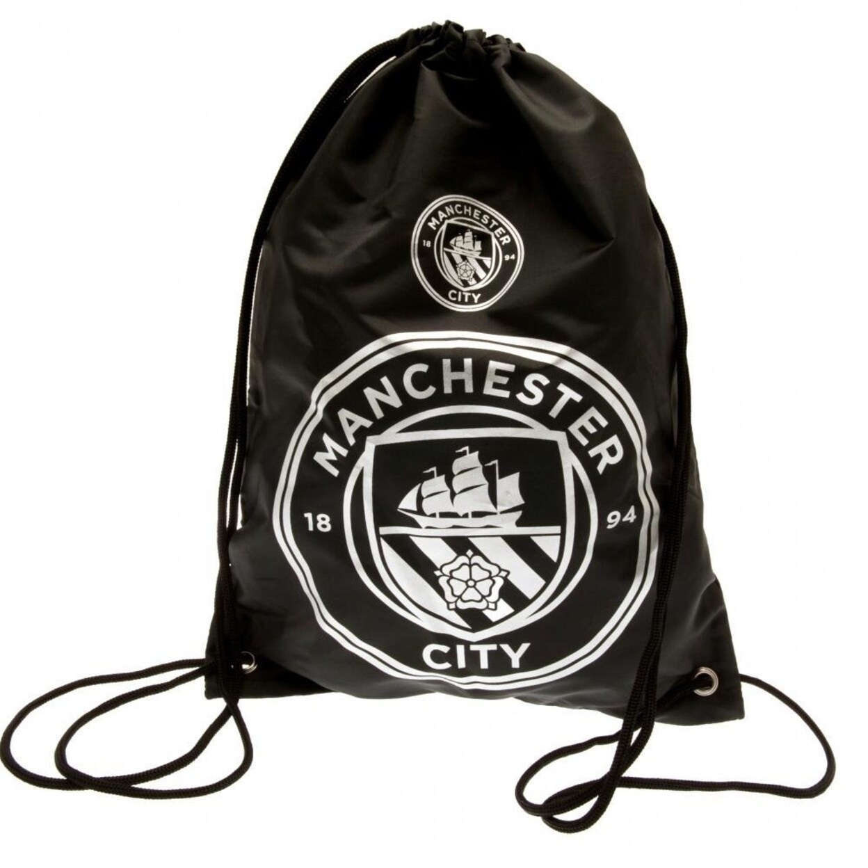 Manchester City Fc Drawstring Gym Bag Black White 17 3 X 13in Overstock 32218691