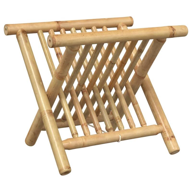 vidaXL Magazine Rack Natural Bamboo Bamboo - 12 x 16.5 x 13.6