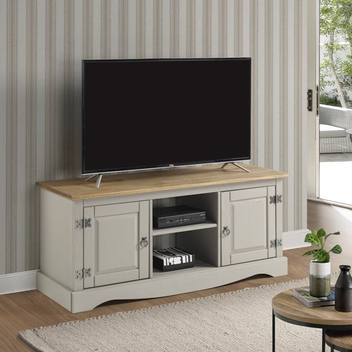 Wood TV Entertainment Stand Corona | Furniture Dash