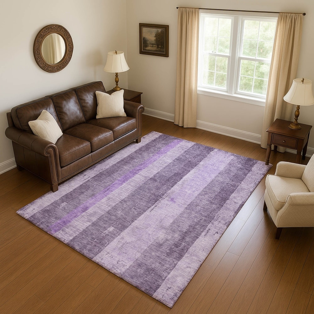 Premium Washable Super Soft Modern Stripe Mayfield Rug