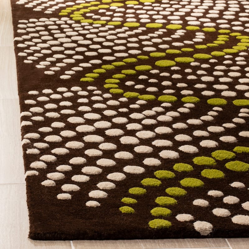 SAFAVIEH Handmade Soho Burghilde Waves N.Z. Wool Rug