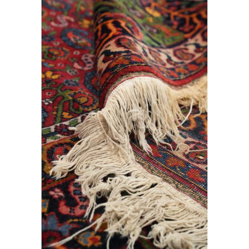 Hand Knotted Oriental 100% Wool Carpet Traditional Geometric Red Bakhtiari Area Rug - 12' 8'' X 9' 0''