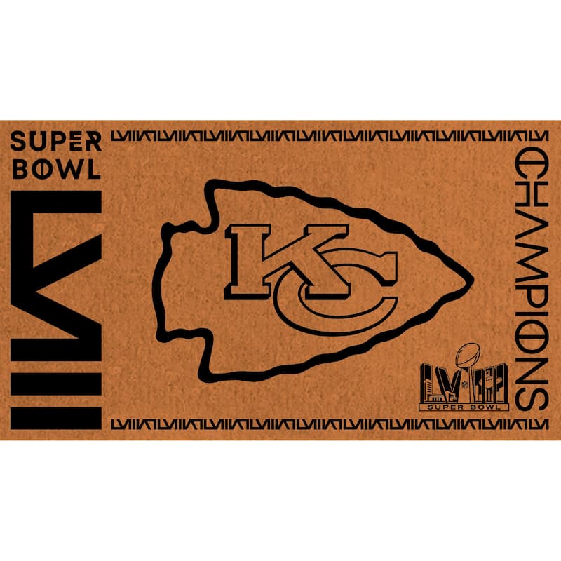 Kansas City Chiefs Monochrome Indoor/Outdoor Coir Door Mat