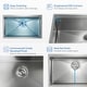 preview thumbnail 14 of 12, Handcrafted Single-bowl 16-gauge Stainless Steel Undermount Sink Set