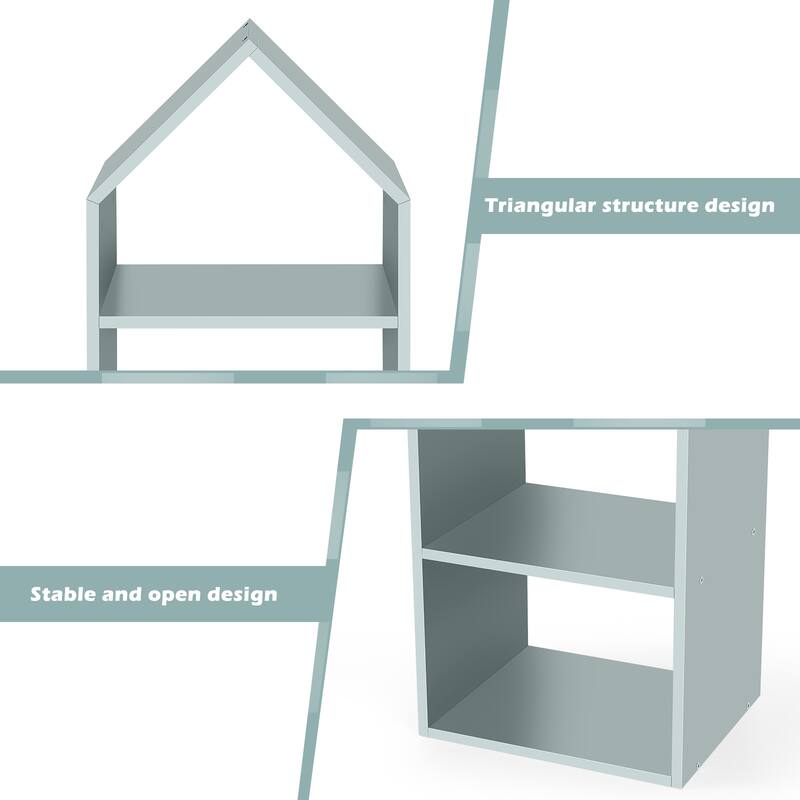 Tier Open Shelf Bookcase, Freestanding Shelves and Cube Organizer for Display