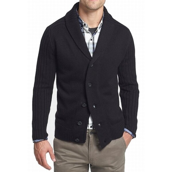 Shop 7 Diamonds New Men S Black Size 2xl Shawl Collar Cardigan