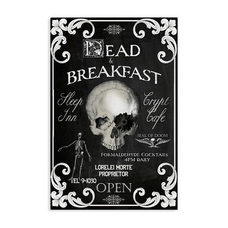 Stupell Dead & Breakfast Spooky Skull Canvas Wall Art Design By Sasha - Bed Bath & Beyond - 43383333