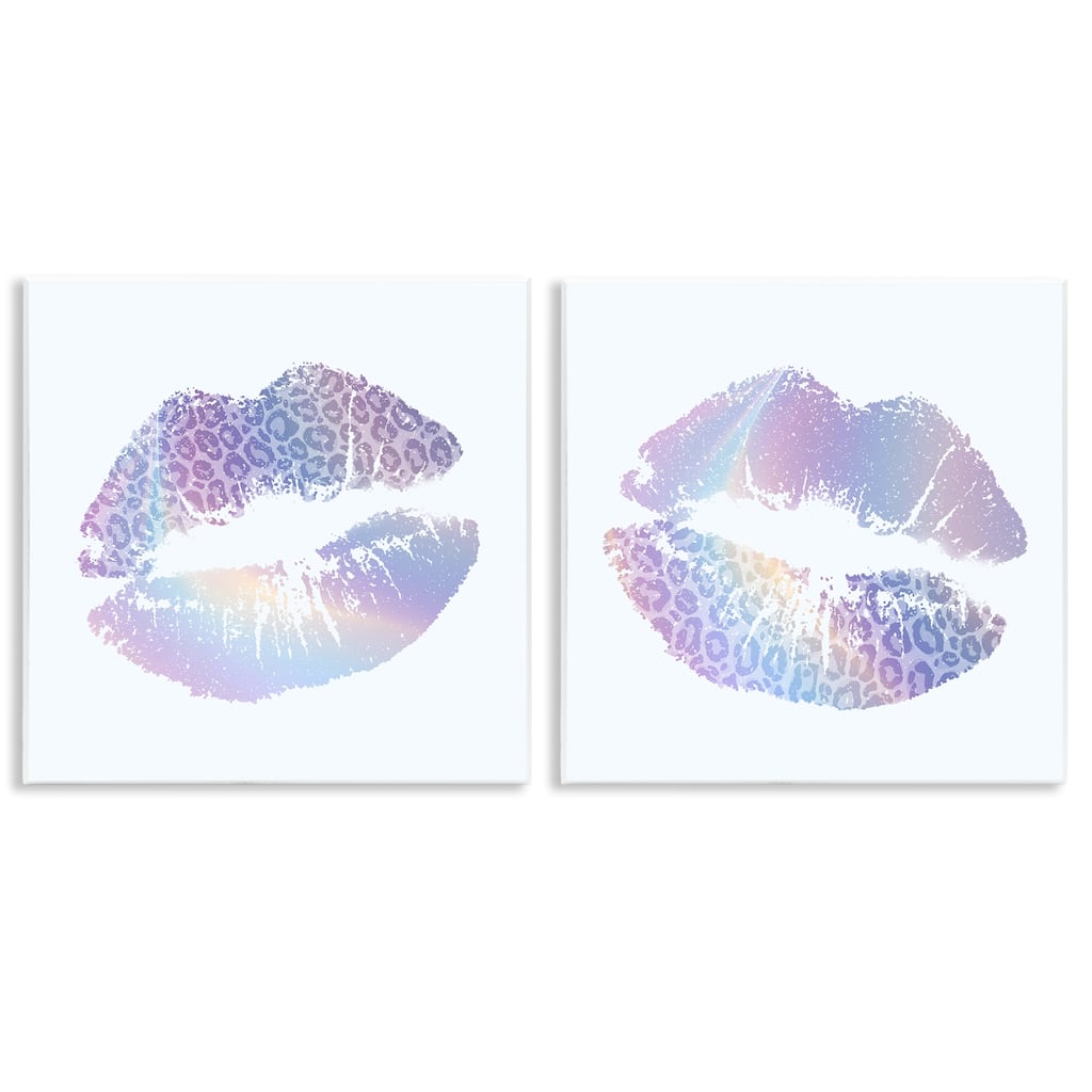 Stupell Glam Leopard Pattern Lipstick Wall Plaque Art Design By Kim Allen (Set of 2)