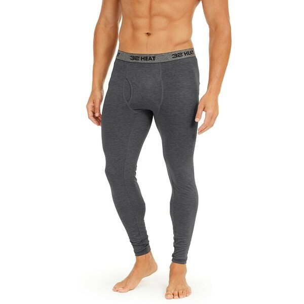 32 Degrees Mens Underwear Gray Size 2XL Base Layer Thermal Pants ...