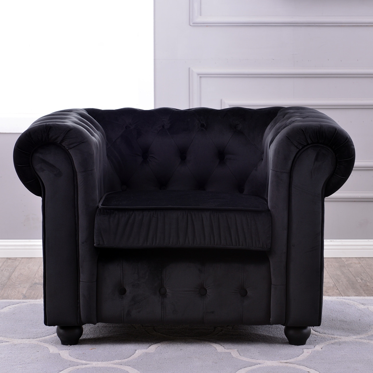 Shop Belleze Classic Scroll Arm Large Living Room Accent Chair