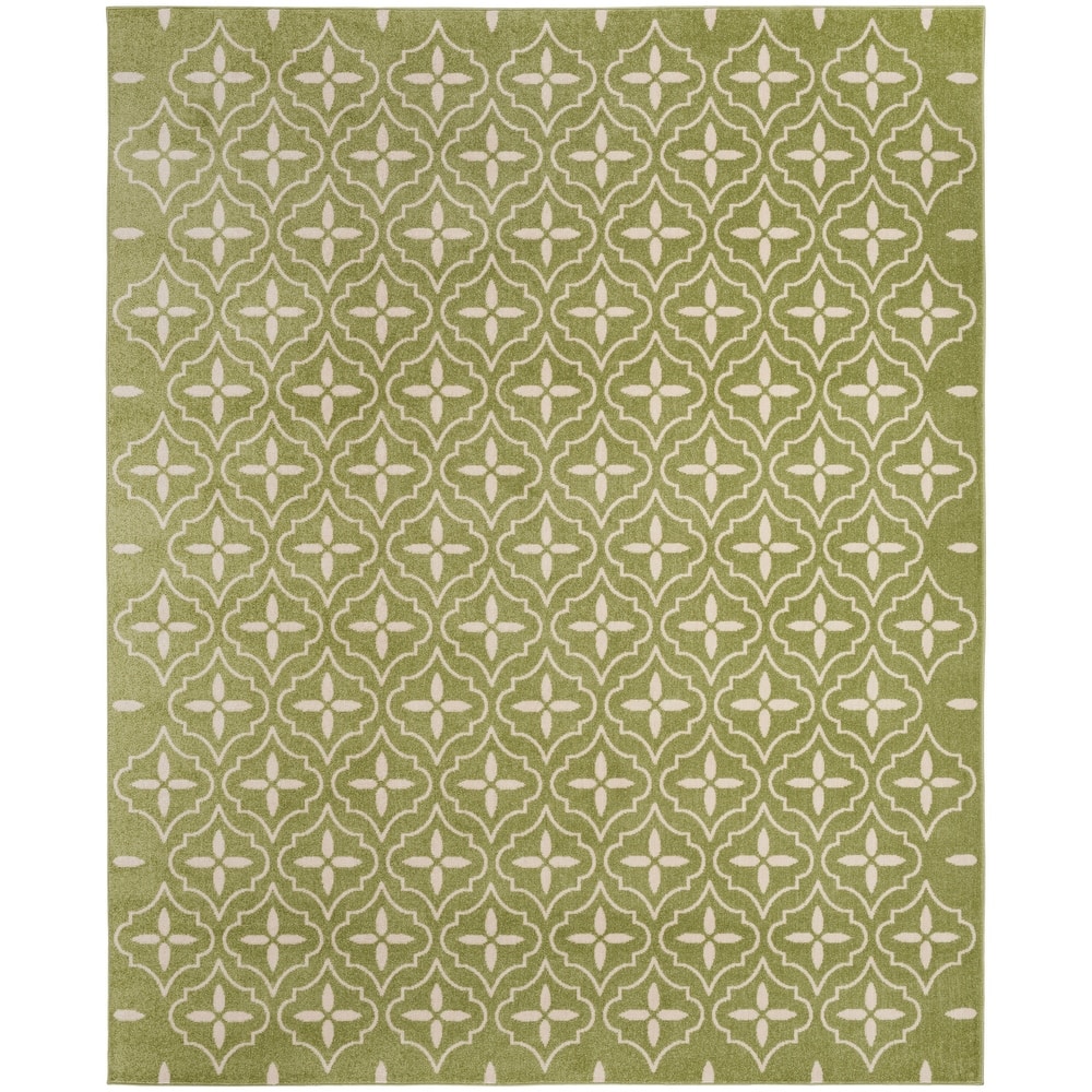 Nourison Sandy Indoor / Outdoor Blue Moroccan Area Rug