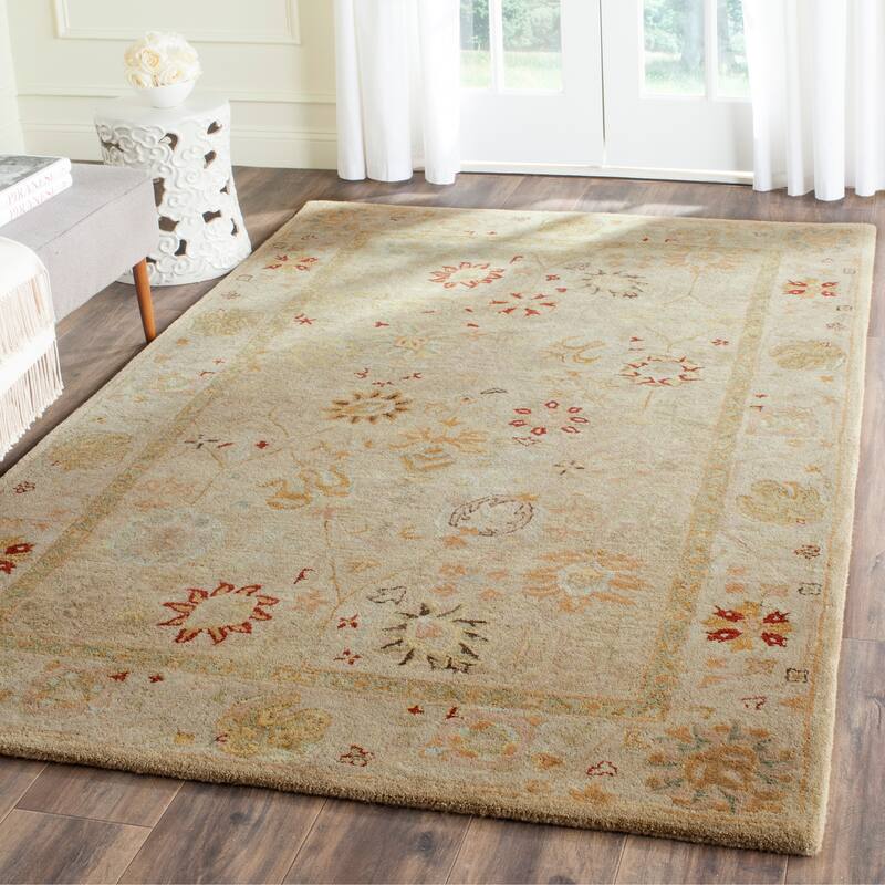 SAFAVIEH Handmade Antiquity Bushra Traditional Oriental Wool Rug - 5' x 8' - Taupe/Beige